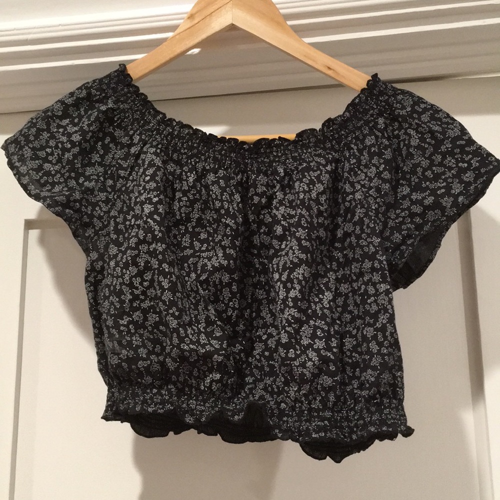 Off the shoulder floral blouse